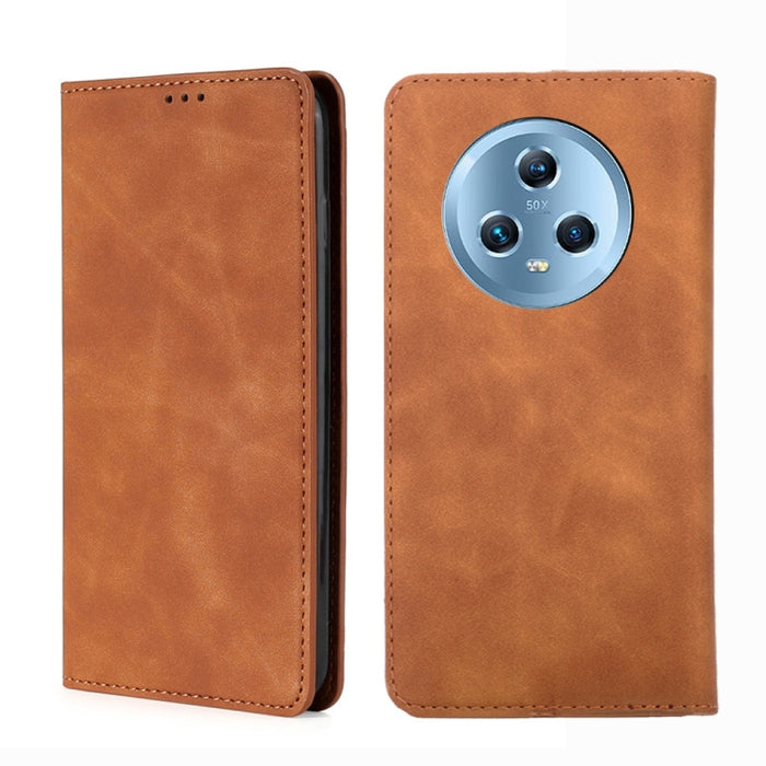 Estuche para teléfono de cuero con tapa horizontal magnética con sensación de piel, For OPPO Find X6 5G, For OPPO Find X6 Pro 5G, For Realme C55 4G, For Realme GT Neo 5 / GT3 / GT Neo 5 240W, For Realme V30 5G / V30t, For vivo S16e / V27e              ...