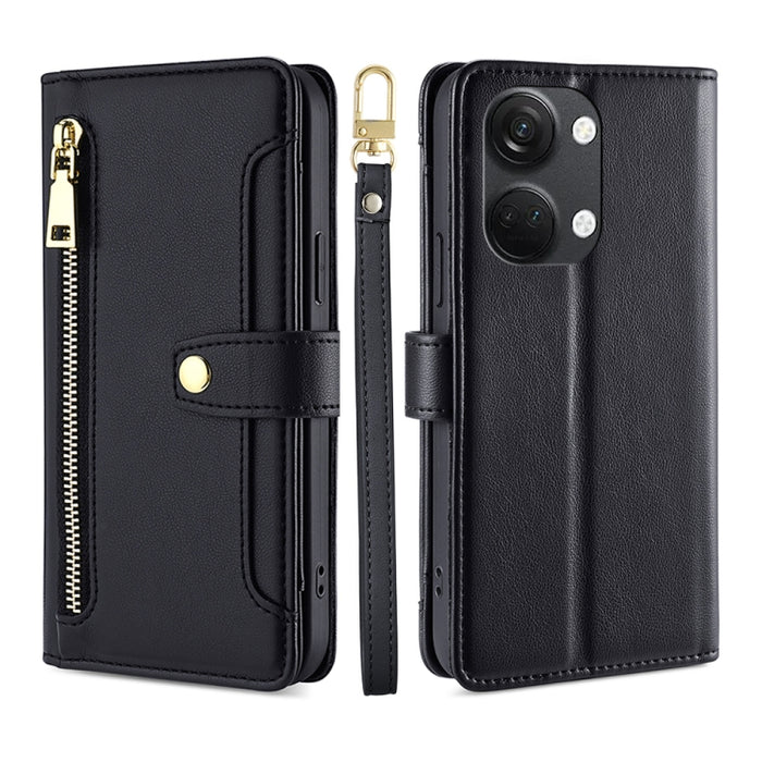 Estuche para teléfono de cuero con cremallera cruzada con textura de oveja, For Honor X40, For OnePlus Ace 2V 5G