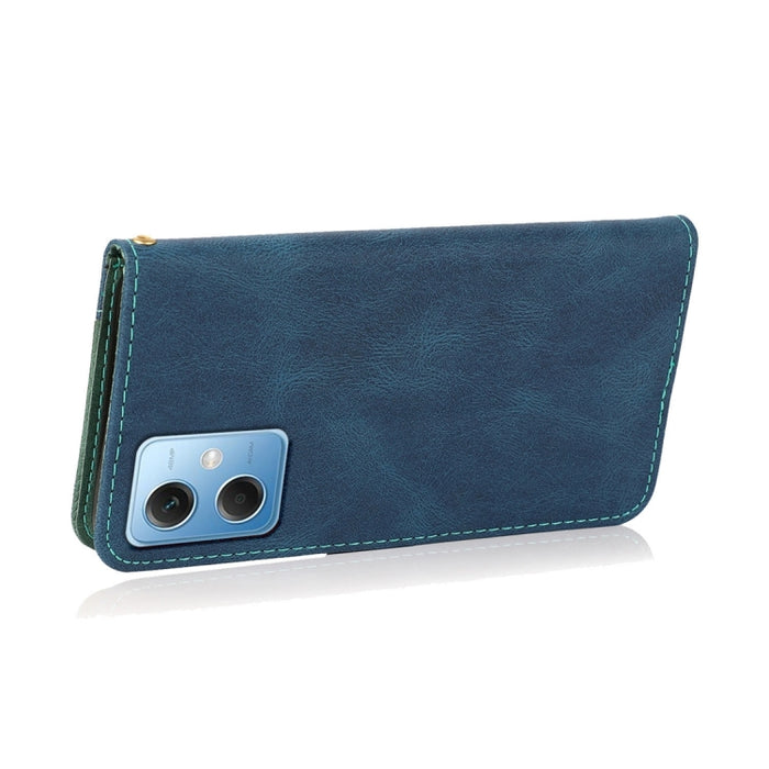 Estuche para teléfono de cuero con costuras de dos colores, For Xiaomi Redmi Note 12 5G China