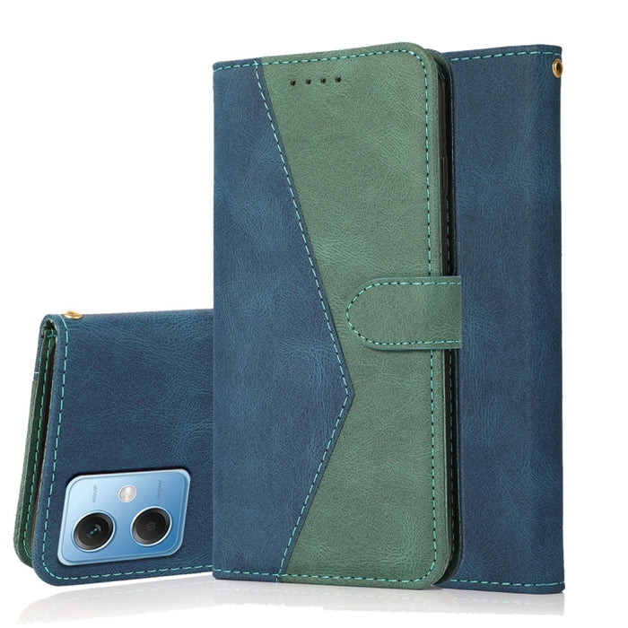 Estuche para teléfono de cuero con costuras de dos colores, For Xiaomi Redmi Note 12 5G China