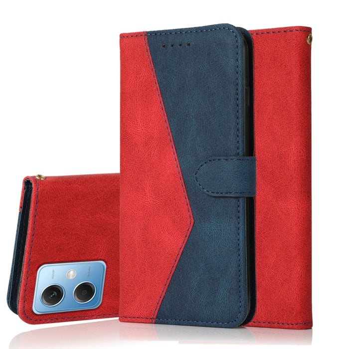 Estuche para teléfono de cuero con costuras de dos colores, For Xiaomi Redmi Note 12 5G China