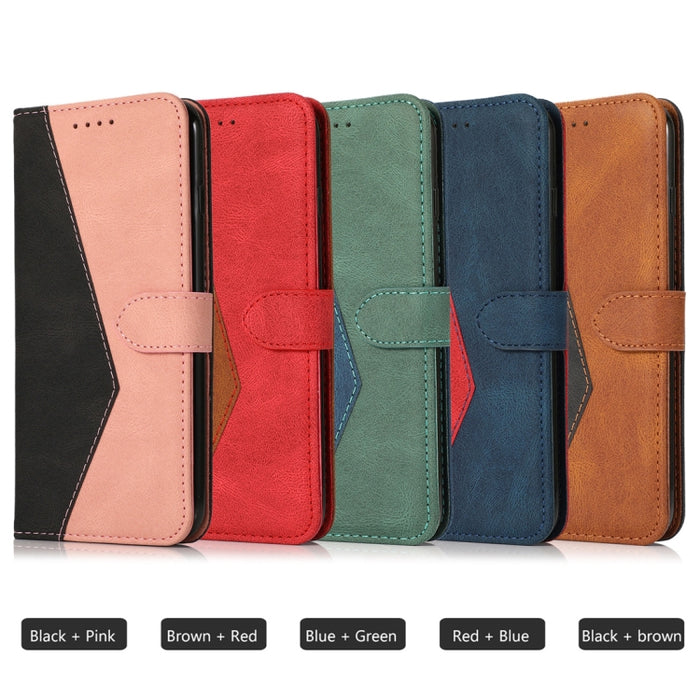Estuche para teléfono de cuero con costuras de dos colores, For Xiaomi Redmi Note 12 5G China