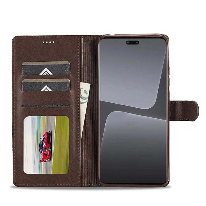 LC.IMEEKE Estuche de cuero con tapa horizontal con textura de becerro, For Xiaomi 13 Lite
