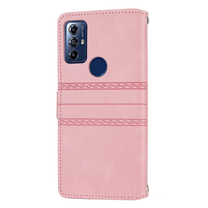 Estuche para teléfono de cuero con rayas en relieve, For Motorola Moto G Play 5G, For Motorola Moto G Stylus 5G 2023, For Xiaomi Redmi Note 12 5G Global, For Xiaomi Redmi Note 12 Pro 5G Global, For Redmi Note 12 Pro+ 5G Global                          ...