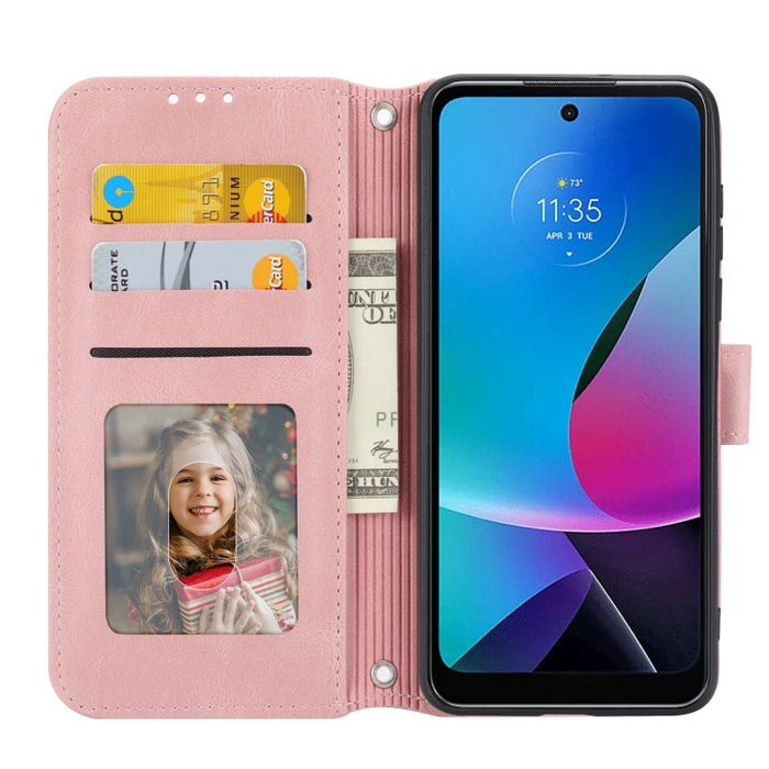 Estuche para teléfono de cuero con rayas en relieve, For Motorola Moto G Play 5G, For Motorola Moto G Stylus 5G 2023, For Xiaomi Redmi Note 12 5G Global, For Xiaomi Redmi Note 12 Pro 5G Global, For Redmi Note 12 Pro+ 5G Global                          ...
