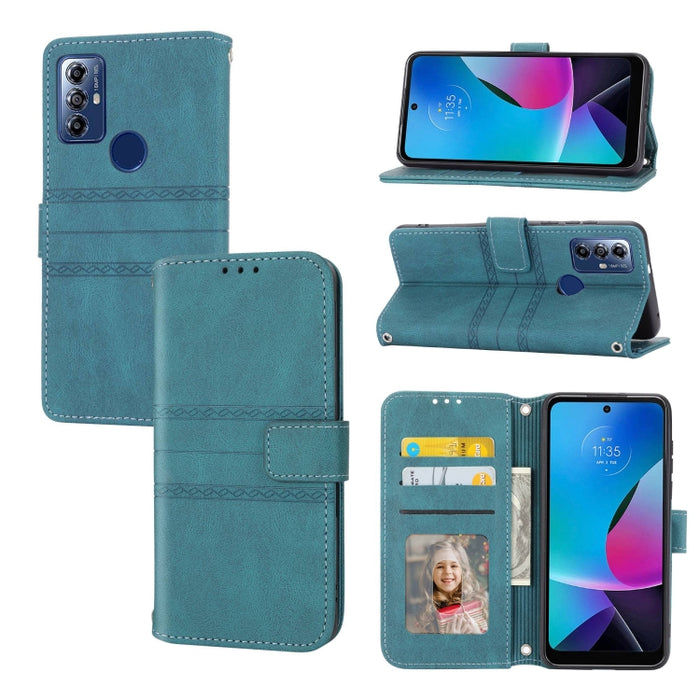 Estuche para teléfono de cuero con rayas en relieve, For Motorola Moto G Play 5G, For Motorola Moto G Stylus 5G 2023, For Xiaomi Redmi Note 12 5G Global, For Xiaomi Redmi Note 12 Pro 5G Global, For Redmi Note 12 Pro+ 5G Global                          ...