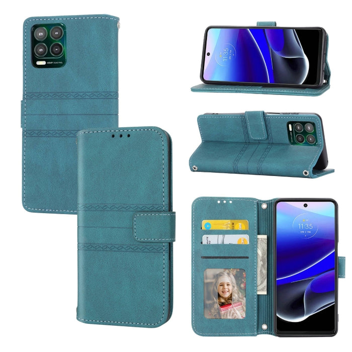 Estuche para teléfono de cuero con rayas en relieve, For Motorola Moto G Play 5G, For Motorola Moto G Stylus 5G 2023, For Xiaomi Redmi Note 12 5G Global, For Xiaomi Redmi Note 12 Pro 5G Global, For Redmi Note 12 Pro+ 5G Global                          ...