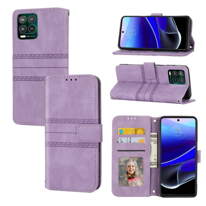 Estuche para teléfono de cuero con rayas en relieve, For Motorola Moto G Play 5G, For Motorola Moto G Stylus 5G 2023, For Xiaomi Redmi Note 12 5G Global, For Xiaomi Redmi Note 12 Pro 5G Global, For Redmi Note 12 Pro+ 5G Global                          ...
