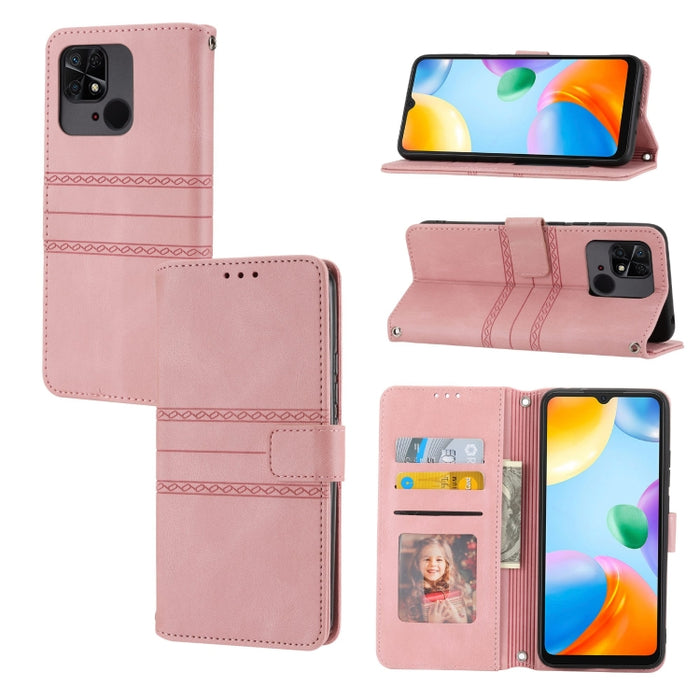Estuche para teléfono de cuero con rayas en relieve, For Motorola Moto G Play 5G, For Motorola Moto G Stylus 5G 2023, For Xiaomi Redmi Note 12 5G Global, For Xiaomi Redmi Note 12 Pro 5G Global, For Redmi Note 12 Pro+ 5G Global                          ...