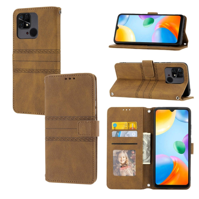 Estuche para teléfono de cuero con rayas en relieve, For Motorola Moto G Play 5G, For Motorola Moto G Stylus 5G 2023, For Xiaomi Redmi Note 12 5G Global, For Xiaomi Redmi Note 12 Pro 5G Global, For Redmi Note 12 Pro+ 5G Global                          ...