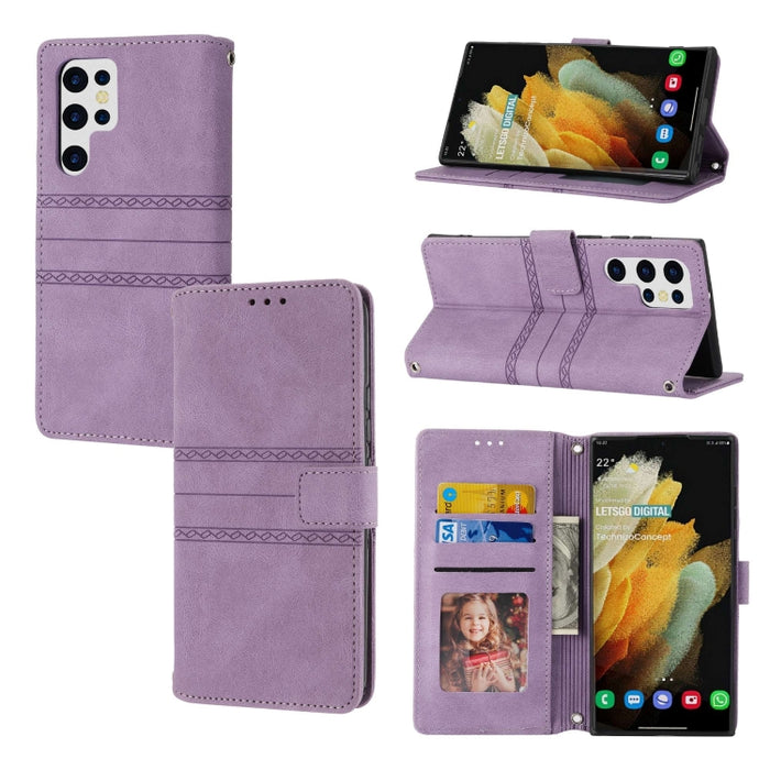 Estuche para teléfono de cuero con rayas en relieve, For Motorola Moto G Play 5G, For Motorola Moto G Stylus 5G 2023, For Xiaomi Redmi Note 12 5G Global, For Xiaomi Redmi Note 12 Pro 5G Global, For Redmi Note 12 Pro+ 5G Global                          ...