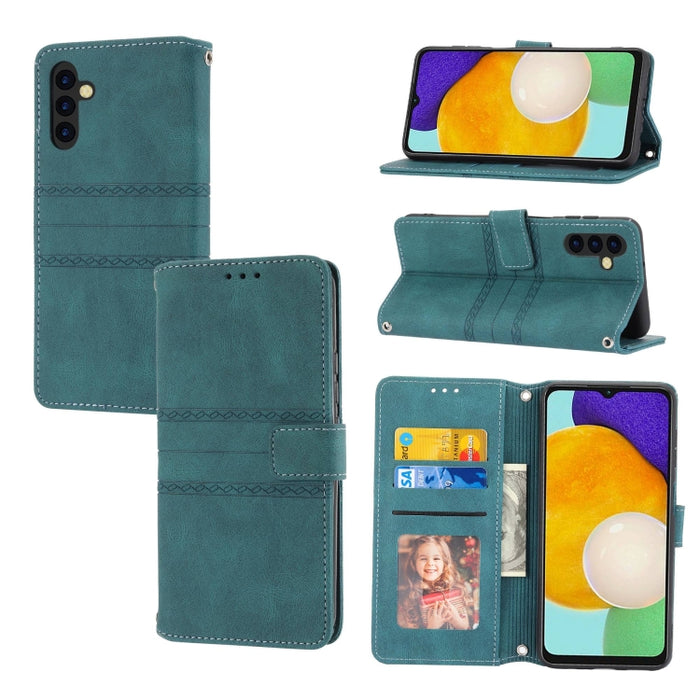 Estuche para teléfono de cuero con rayas en relieve, For Motorola Moto G Play 5G, For Motorola Moto G Stylus 5G 2023, For Xiaomi Redmi Note 12 5G Global, For Xiaomi Redmi Note 12 Pro 5G Global, For Redmi Note 12 Pro+ 5G Global                          ...