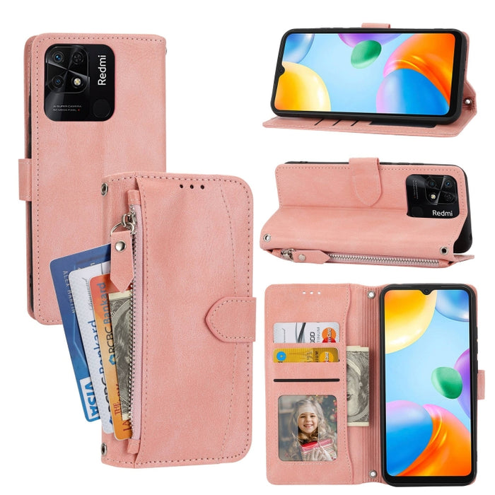 Estuche para teléfono de cuero con cremallera de piel de aceite, For Redmi Note 12 5G Global, For Redmi Note 12 Pro 5G Global, For Redmi Note 12 Pro+ Global, For Redmi Note 12 4G Global, For Xiaomi Redmi 12C, For Samsung Galaxy S23 5G                  ...
