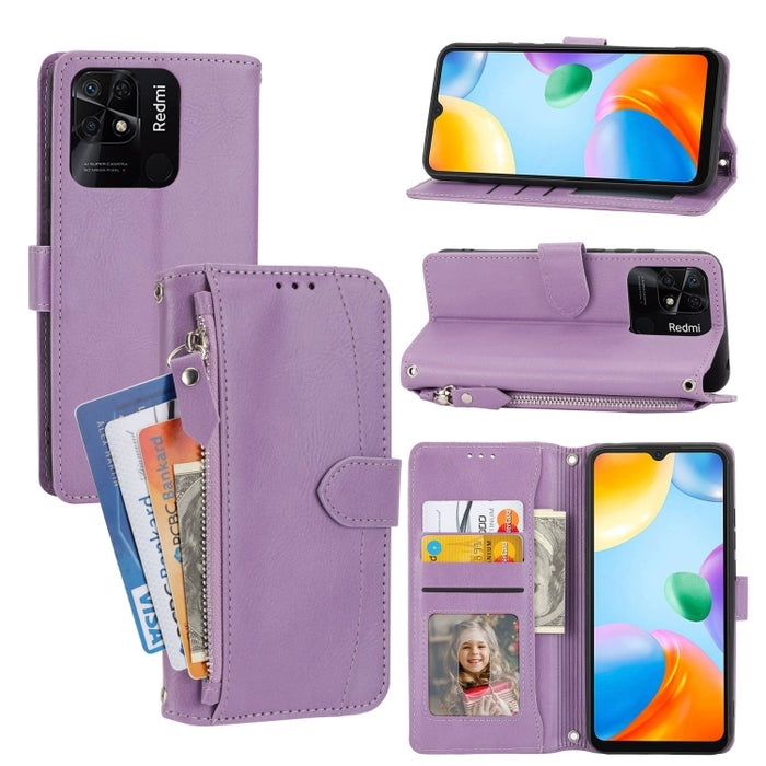 Estuche para teléfono de cuero con cremallera de piel de aceite, For Redmi Note 12 5G Global, For Redmi Note 12 Pro 5G Global, For Redmi Note 12 Pro+ Global, For Redmi Note 12 4G Global, For Xiaomi Redmi 12C, For Samsung Galaxy S23 5G                  ...