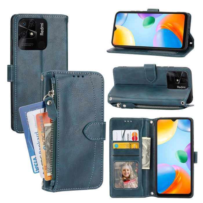 Estuche para teléfono de cuero con cremallera de piel de aceite, For Redmi Note 12 5G Global, For Redmi Note 12 Pro 5G Global, For Redmi Note 12 Pro+ Global, For Redmi Note 12 4G Global, For Xiaomi Redmi 12C, For Samsung Galaxy S23 5G                  ...