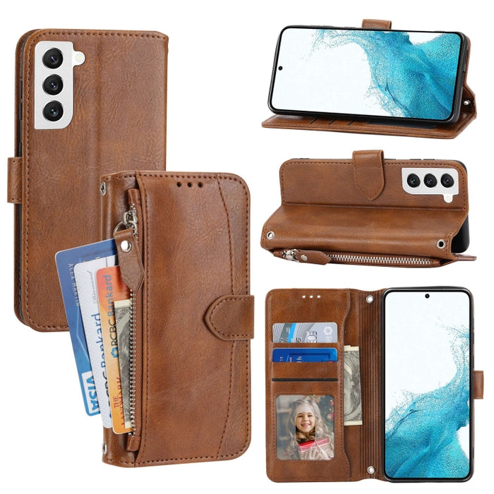 Estuche para teléfono de cuero con cremallera de piel de aceite, For Redmi Note 12 5G Global, For Redmi Note 12 Pro 5G Global, For Redmi Note 12 Pro+ Global, For Redmi Note 12 4G Global, For Xiaomi Redmi 12C, For Samsung Galaxy S23 5G                  ...