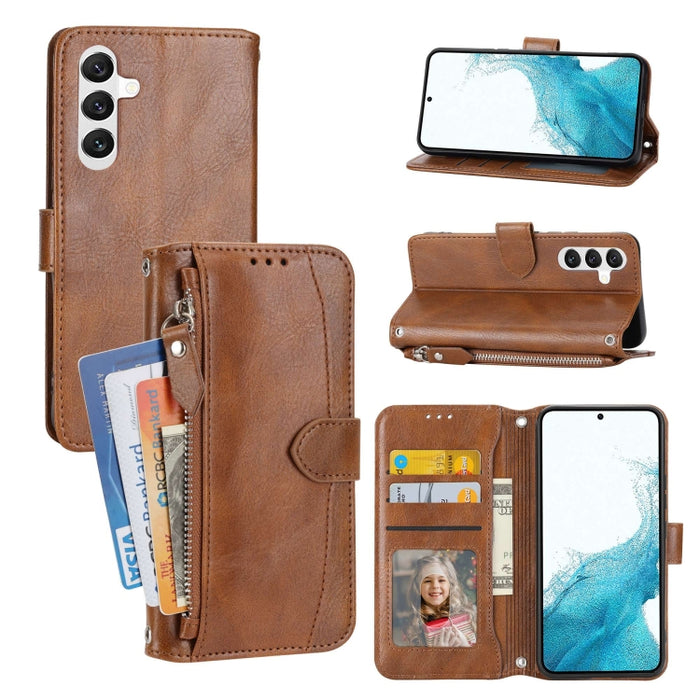 Estuche para teléfono de cuero con cremallera de piel de aceite, For Redmi Note 12 5G Global, For Redmi Note 12 Pro 5G Global, For Redmi Note 12 Pro+ Global, For Redmi Note 12 4G Global, For Xiaomi Redmi 12C, For Samsung Galaxy S23 5G                  ...