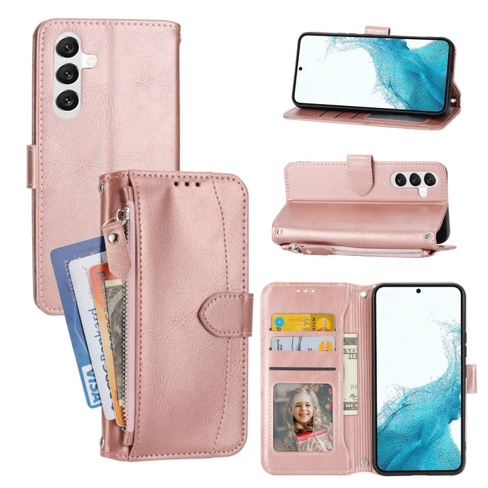 Estuche para teléfono de cuero con cremallera de piel de aceite, For Redmi Note 12 5G Global, For Redmi Note 12 Pro 5G Global, For Redmi Note 12 Pro+ Global, For Redmi Note 12 4G Global, For Xiaomi Redmi 12C, For Samsung Galaxy S23 5G                  ...