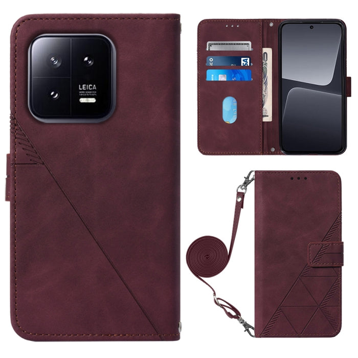 Estuche para teléfono de cuero con tapa en relieve 3D Crossbody, For Google Pixel 8, For Google Pixel 8 Pro, For Xiaomi Redmi Note 12 4G Global, For Xiaomi Redmi Note 12 Pro+ 5G Global, For Xiaomi 13, For Xiaomi 13 Lite 5G, For Xiaomi 13 Pro           ...