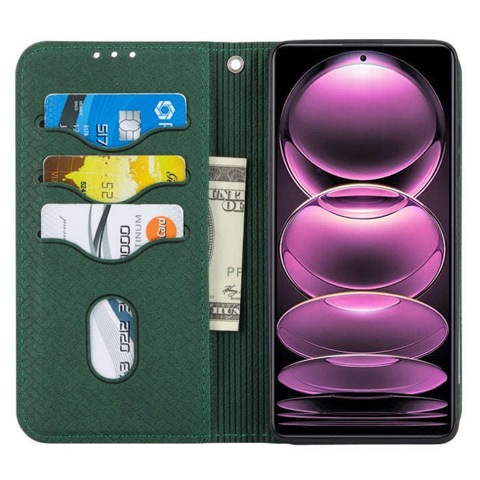 Caja de teléfono de cuero magnético con costura de textura tejida, For Redmi Note 12 5G Global, For Redmi Note 12 Pro 5G Global, For Redmi Note 12 Pro+ Global, For Redmi Note 12 4G Global, For Xiaomi Redmi 12C, For Samsung Galaxy S23 5G                ...