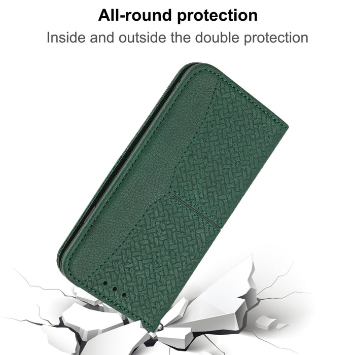 Caja de teléfono de cuero magnético con costura de textura tejida, For Redmi Note 12 5G Global, For Redmi Note 12 Pro 5G Global, For Redmi Note 12 Pro+ Global, For Redmi Note 12 4G Global, For Xiaomi Redmi 12C, For Samsung Galaxy S23 5G                ...