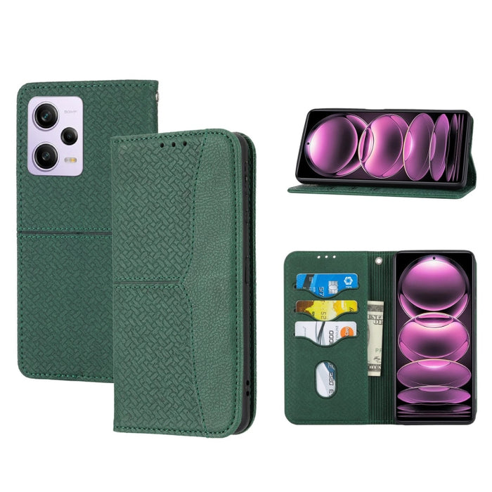 Caja de teléfono de cuero magnético con costura de textura tejida, For Redmi Note 12 5G Global, For Redmi Note 12 Pro 5G Global, For Redmi Note 12 Pro+ Global, For Redmi Note 12 4G Global, For Xiaomi Redmi 12C, For Samsung Galaxy S23 5G                ...