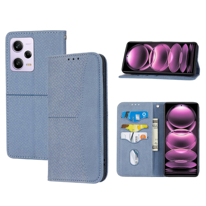 Caja de teléfono de cuero magnético con costura de textura tejida, For Redmi Note 12 5G Global, For Redmi Note 12 Pro 5G Global, For Redmi Note 12 Pro+ Global, For Redmi Note 12 4G Global, For Xiaomi Redmi 12C, For Samsung Galaxy S23 5G                ...