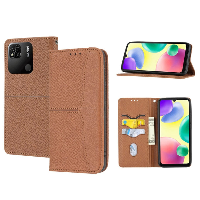 Caja de teléfono de cuero magnético con costura de textura tejida, For Redmi Note 12 5G Global, For Redmi Note 12 Pro 5G Global, For Redmi Note 12 Pro+ Global, For Redmi Note 12 4G Global, For Xiaomi Redmi 12C, For Samsung Galaxy S23 5G                ...