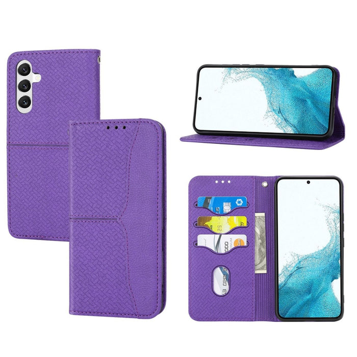 Caja de teléfono de cuero magnético con costura de textura tejida, For Redmi Note 12 5G Global, For Redmi Note 12 Pro 5G Global, For Redmi Note 12 Pro+ Global, For Redmi Note 12 4G Global, For Xiaomi Redmi 12C, For Samsung Galaxy S23 5G                ...