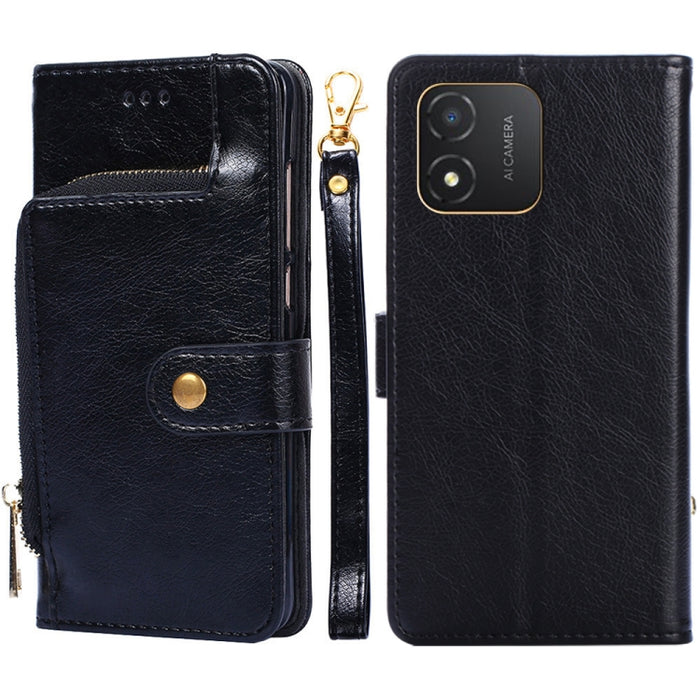 Funda de cuero con cremallera para teléfono, For Honor X5 4G, For Honor X40, For OnePlus Ace 2V 5G