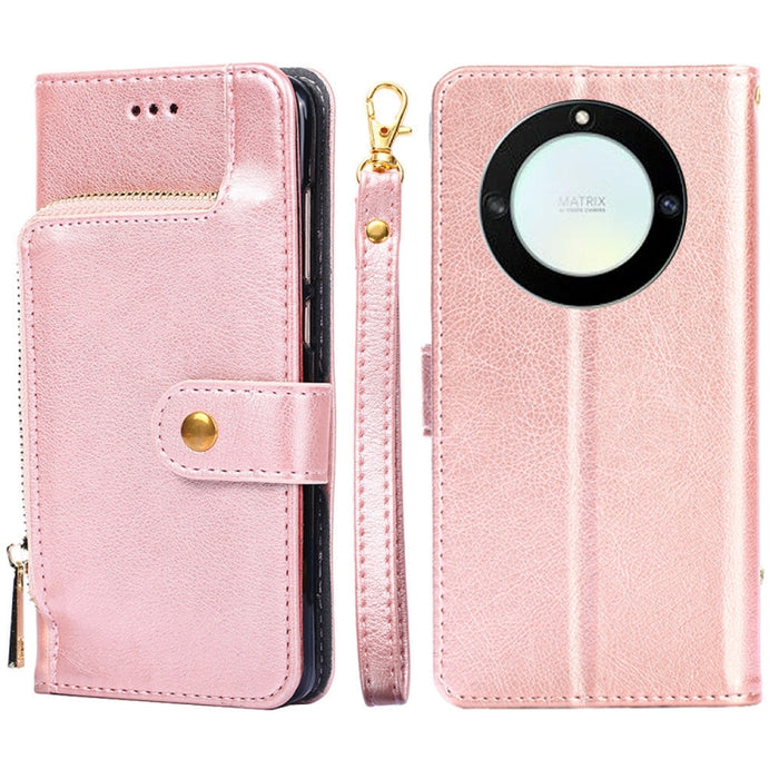 Funda de cuero con cremallera para teléfono, For Honor X5 4G, For Honor X40, For OnePlus Ace 2V 5G