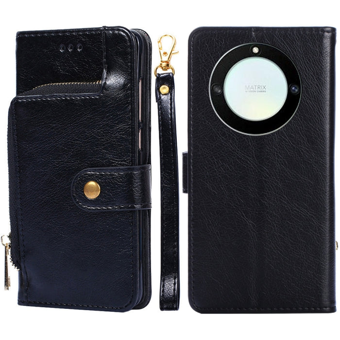 Funda de cuero con cremallera para teléfono, For Honor X5 4G, For Honor X40, For OnePlus Ace 2V 5G
