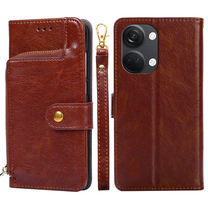 Funda de cuero con cremallera para teléfono, For Honor X5 4G, For Honor X40, For OnePlus Ace 2V 5G