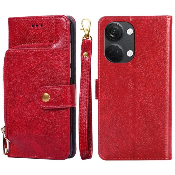 Funda de cuero con cremallera para teléfono, For Honor X5 4G, For Honor X40, For OnePlus Ace 2V 5G