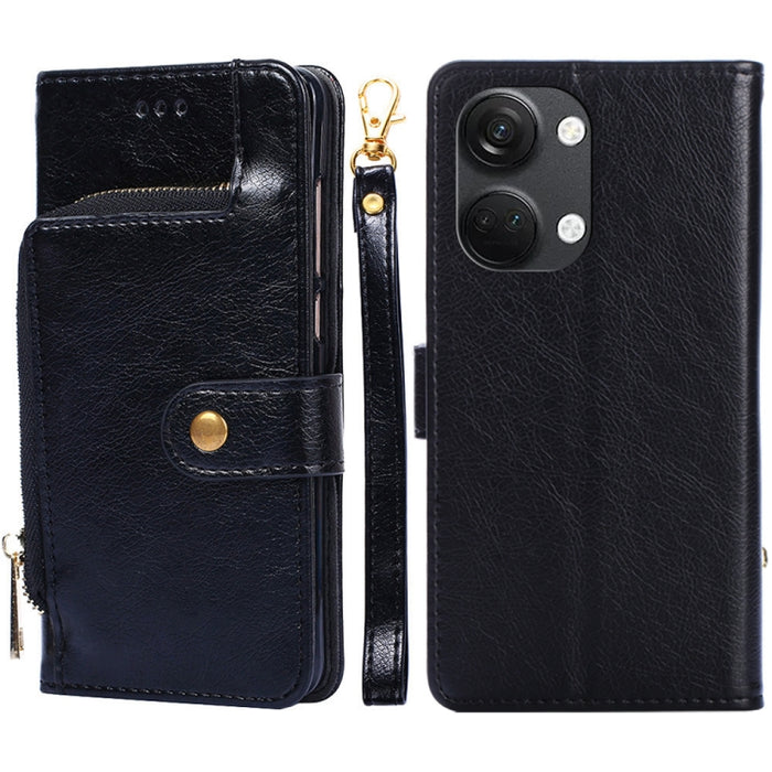 Funda de cuero con cremallera para teléfono, For Honor X5 4G, For Honor X40, For OnePlus Ace 2V 5G