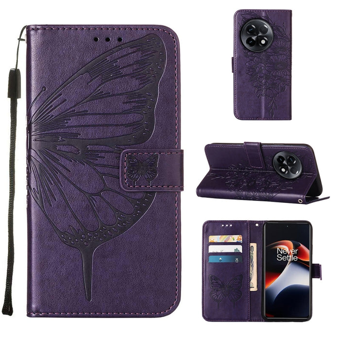 Estuche para teléfono de cuero con mariposa en relieve, For OnePlus Ace 2 5G / 11R 5G, For Motorola Moto G Stylus 5G 2023, For Realme 10 4G, For Realme 10 Pro 5G, For Realme 10 Pro+ 5G, For Realme C55, For Realme GT Neo 5 5G / GT3                      ...