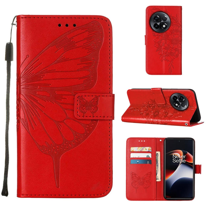 Estuche para teléfono de cuero con mariposa en relieve, For OnePlus Ace 2 5G / 11R 5G, For Motorola Moto G Stylus 5G 2023, For Realme 10 4G, For Realme 10 Pro 5G, For Realme 10 Pro+ 5G, For Realme C55, For Realme GT Neo 5 5G / GT3                      ...