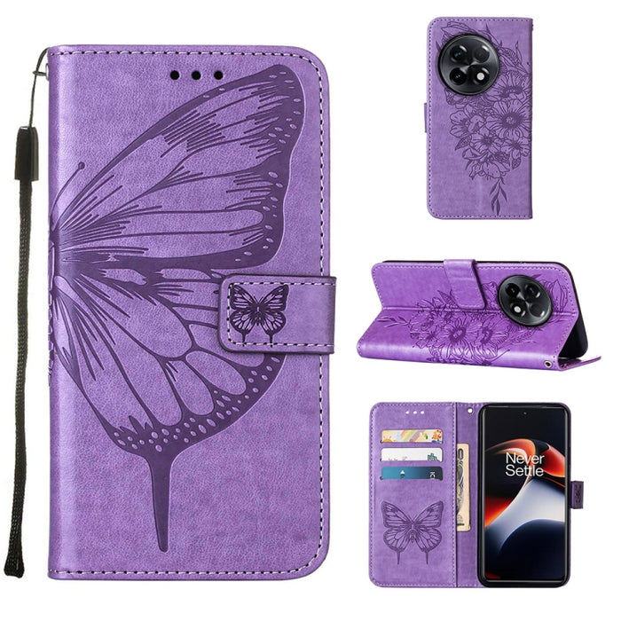 Estuche para teléfono de cuero con mariposa en relieve, For OnePlus Ace 2 5G / 11R 5G, For Motorola Moto G Stylus 5G 2023, For Realme 10 4G, For Realme 10 Pro 5G, For Realme 10 Pro+ 5G, For Realme C55, For Realme GT Neo 5 5G / GT3                      ...