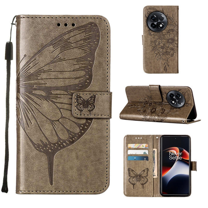 Estuche para teléfono de cuero con mariposa en relieve, For OnePlus Ace 2 5G / 11R 5G, For Motorola Moto G Stylus 5G 2023, For Realme 10 4G, For Realme 10 Pro 5G, For Realme 10 Pro+ 5G, For Realme C55, For Realme GT Neo 5 5G / GT3                      ...