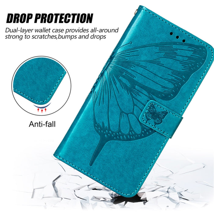 Estuche para teléfono de cuero con mariposa en relieve, For OnePlus Ace 2 5G / 11R 5G, For Motorola Moto G Stylus 5G 2023, For Realme 10 4G, For Realme 10 Pro 5G, For Realme 10 Pro+ 5G, For Realme C55, For Realme GT Neo 5 5G / GT3                      ...