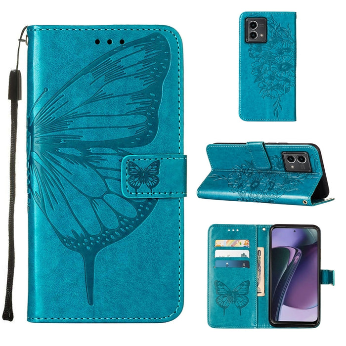 Estuche para teléfono de cuero con mariposa en relieve, For OnePlus Ace 2 5G / 11R 5G, For Motorola Moto G Stylus 5G 2023, For Realme 10 4G, For Realme 10 Pro 5G, For Realme 10 Pro+ 5G, For Realme C55, For Realme GT Neo 5 5G / GT3                      ...