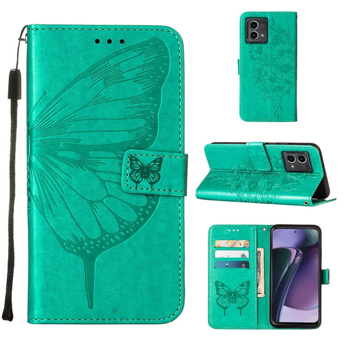 Estuche para teléfono de cuero con mariposa en relieve, For OnePlus Ace 2 5G / 11R 5G, For Motorola Moto G Stylus 5G 2023, For Realme 10 4G, For Realme 10 Pro 5G, For Realme 10 Pro+ 5G, For Realme C55, For Realme GT Neo 5 5G / GT3                      ...
