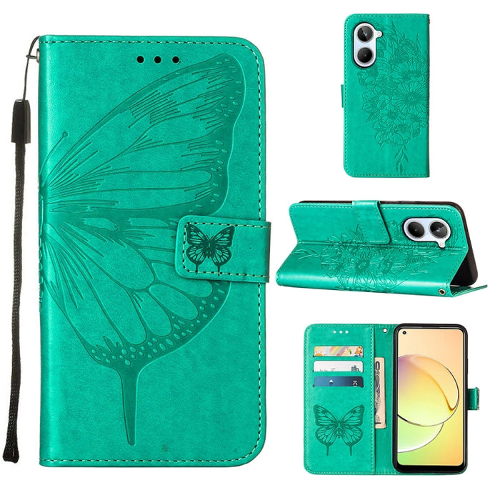 Estuche para teléfono de cuero con mariposa en relieve, For OnePlus Ace 2 5G / 11R 5G, For Motorola Moto G Stylus 5G 2023, For Realme 10 4G, For Realme 10 Pro 5G, For Realme 10 Pro+ 5G, For Realme C55, For Realme GT Neo 5 5G / GT3                      ...