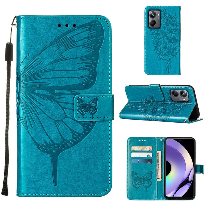 Estuche para teléfono de cuero con mariposa en relieve, For OnePlus Ace 2 5G / 11R 5G, For Motorola Moto G Stylus 5G 2023, For Realme 10 4G, For Realme 10 Pro 5G, For Realme 10 Pro+ 5G, For Realme C55, For Realme GT Neo 5 5G / GT3                      ...