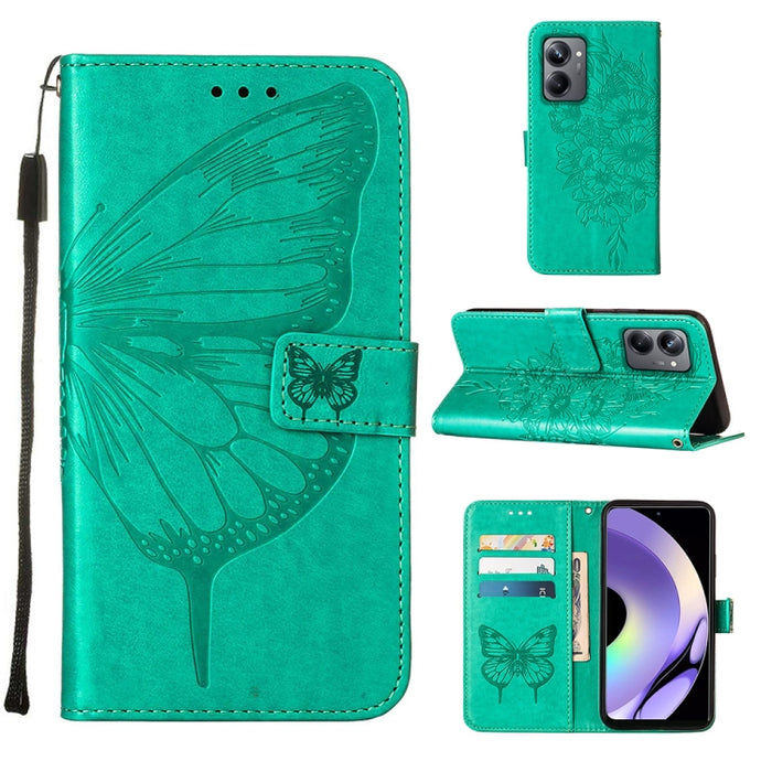Estuche para teléfono de cuero con mariposa en relieve, For OnePlus Ace 2 5G / 11R 5G, For Motorola Moto G Stylus 5G 2023, For Realme 10 4G, For Realme 10 Pro 5G, For Realme 10 Pro+ 5G, For Realme C55, For Realme GT Neo 5 5G / GT3                      ...