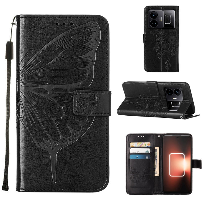 Estuche para teléfono de cuero con mariposa en relieve, For OnePlus Ace 2 5G / 11R 5G, For Motorola Moto G Stylus 5G 2023, For Realme 10 4G, For Realme 10 Pro 5G, For Realme 10 Pro+ 5G, For Realme C55, For Realme GT Neo 5 5G / GT3                      ...