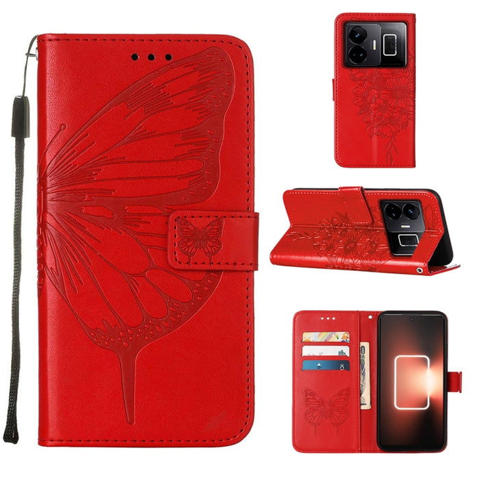 Estuche para teléfono de cuero con mariposa en relieve, For OnePlus Ace 2 5G / 11R 5G, For Motorola Moto G Stylus 5G 2023, For Realme 10 4G, For Realme 10 Pro 5G, For Realme 10 Pro+ 5G, For Realme C55, For Realme GT Neo 5 5G / GT3                      ...