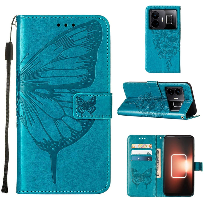 Estuche para teléfono de cuero con mariposa en relieve, For OnePlus Ace 2 5G / 11R 5G, For Motorola Moto G Stylus 5G 2023, For Realme 10 4G, For Realme 10 Pro 5G, For Realme 10 Pro+ 5G, For Realme C55, For Realme GT Neo 5 5G / GT3                      ...