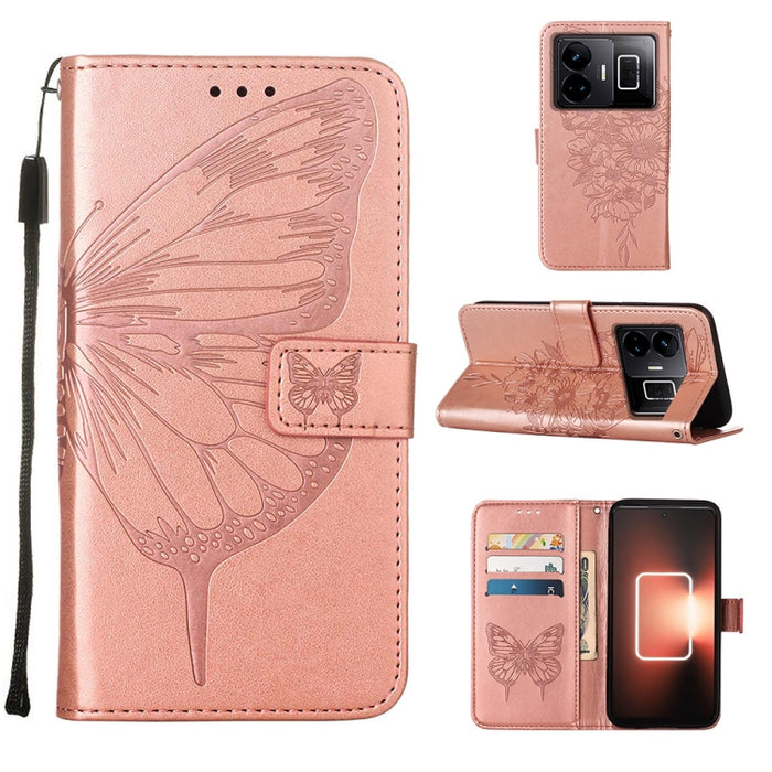 Estuche para teléfono de cuero con mariposa en relieve, For OnePlus Ace 2 5G / 11R 5G, For Motorola Moto G Stylus 5G 2023, For Realme 10 4G, For Realme 10 Pro 5G, For Realme 10 Pro+ 5G, For Realme C55, For Realme GT Neo 5 5G / GT3                      ...