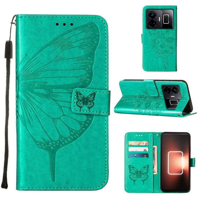 Estuche para teléfono de cuero con mariposa en relieve, For OnePlus Ace 2 5G / 11R 5G, For Motorola Moto G Stylus 5G 2023, For Realme 10 4G, For Realme 10 Pro 5G, For Realme 10 Pro+ 5G, For Realme C55, For Realme GT Neo 5 5G / GT3                      ...